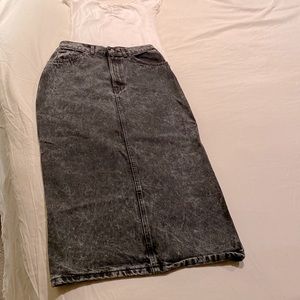Super cute vintage Sunset Blues long black denim skirt, 7